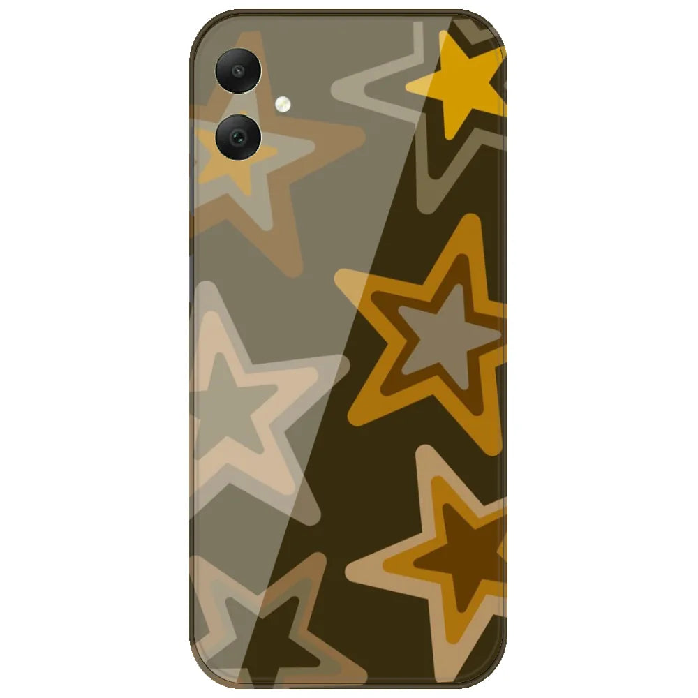 Retro Olive Stars - Printed Silicone Case for Samsung Galaxy A06