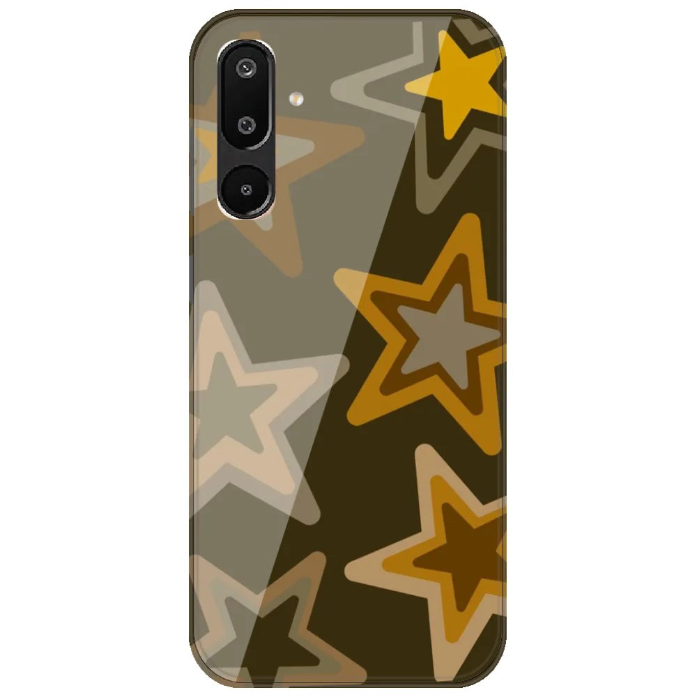 Retro Olive Stars - Printed Silicone Case for Samsung Galaxy M16