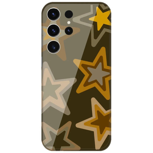Retro Olive Stars - Printed Silicone Case for Samsung Galaxy S26 Ultra
