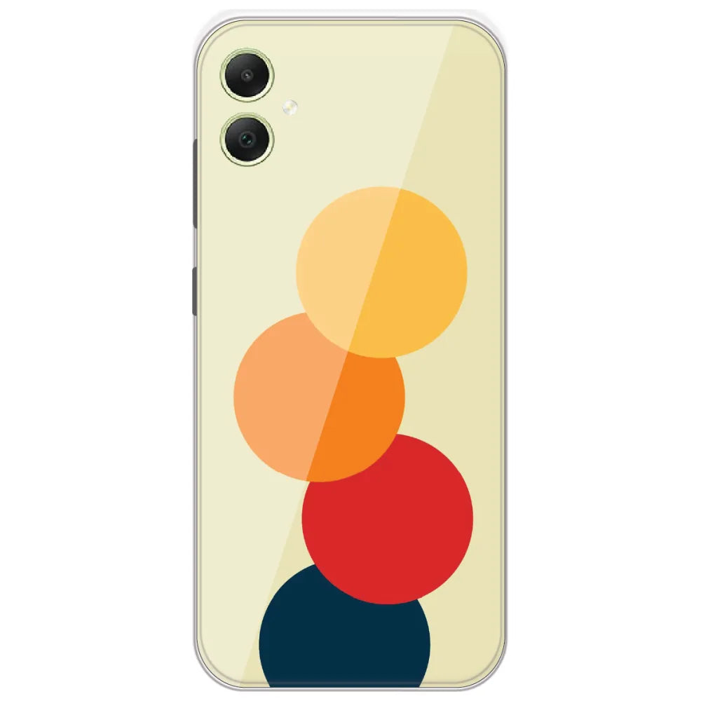 Retro Stacked Circles - Printed Silicone Case for Samsung Galaxy A05