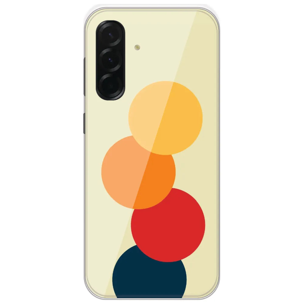 Retro Stacked Circles - Printed Silicone Case for Samsung Galaxy A36