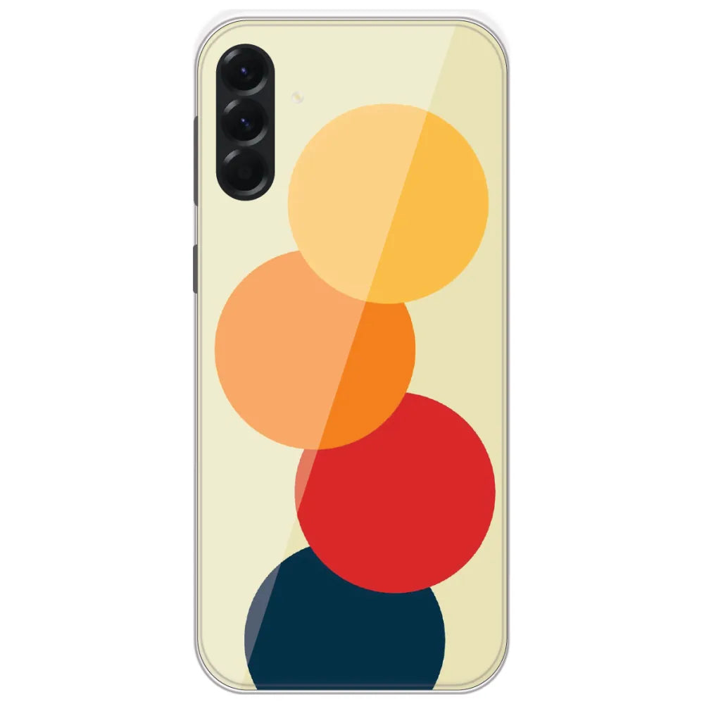 Retro Stacked Circles - Printed Silicone Case for Samsung Galaxy A56