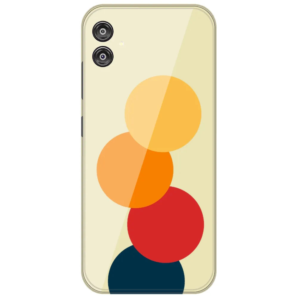 Retro Stacked Circles - Printed Silicone Case for Samsung Galaxy F04
