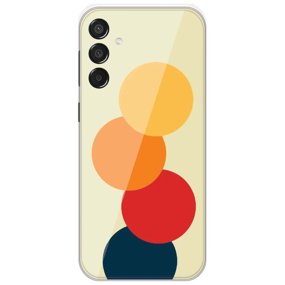 Retro Stacked Circles - Printed Silicone Case for Samsung Galaxy M15