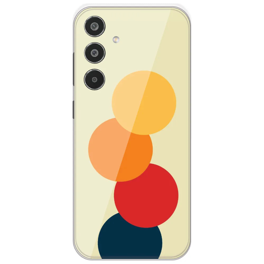 Retro Stacked Circles - Printed Silicone Case for Samsung Galaxy M35 5G