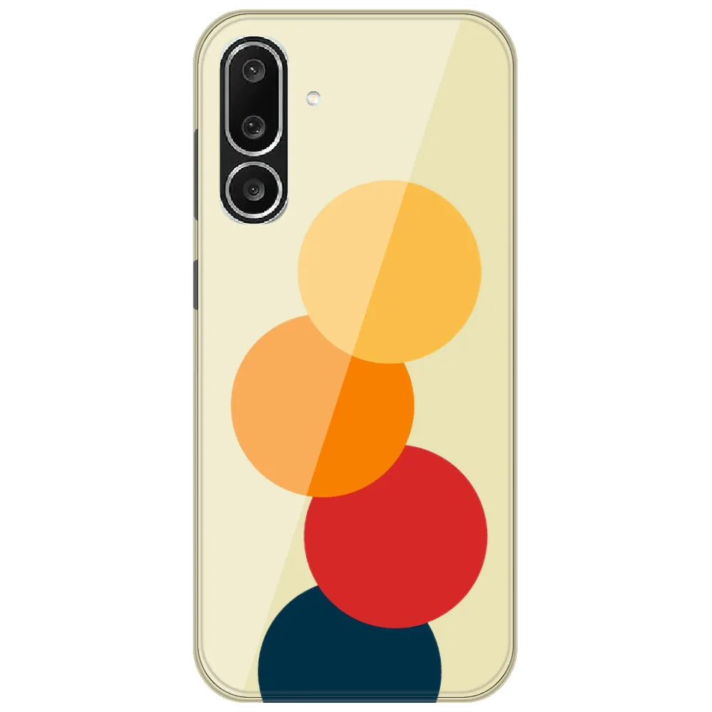 Retro Stacked Circles - Printed Silicone Case for Samsung Galaxy M36