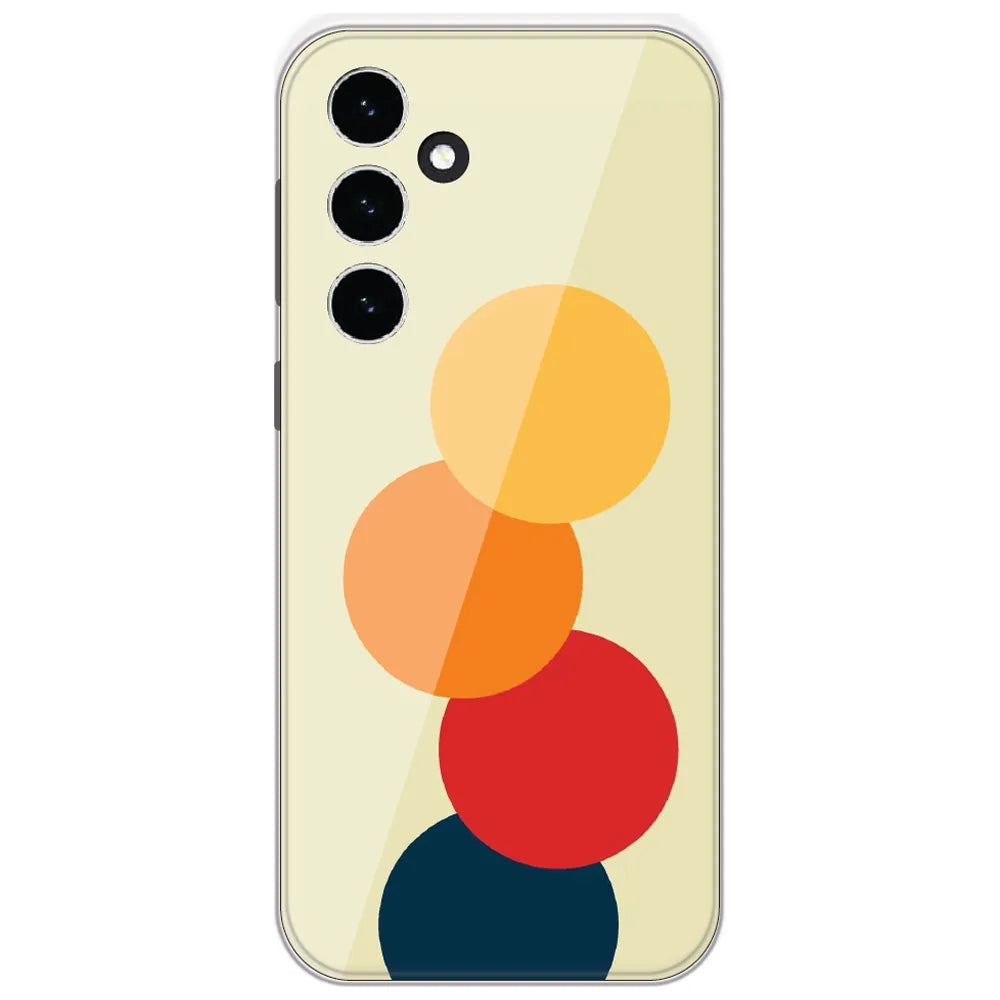 Retro Stacked Circles - Printed Silicone Case for Samsung Galaxy S23 FE 5G