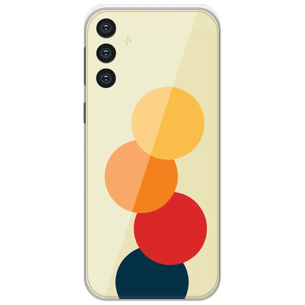 Retro Stacked Circles - Printed Silicone Case for Samsung Galaxy S24