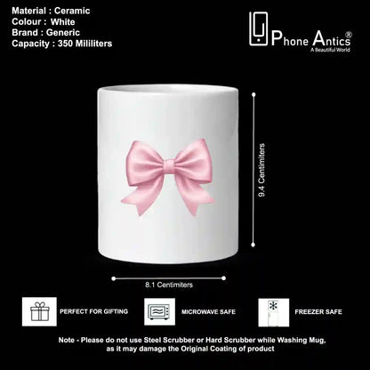 Lite Pink Bow - Mug Infographic