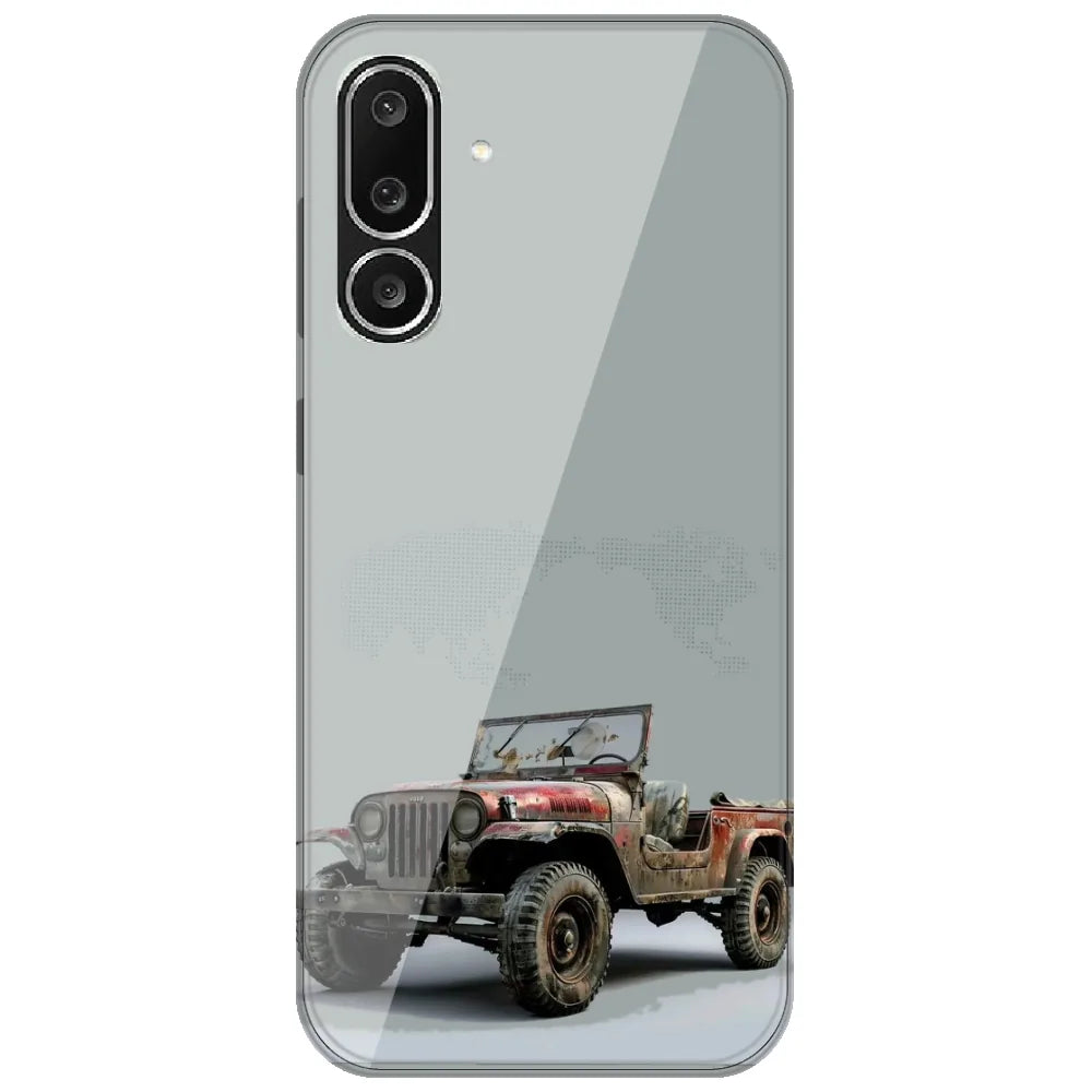Rusty Vintage Jeep - Printed Silicone Case for Samsung Galaxy M36