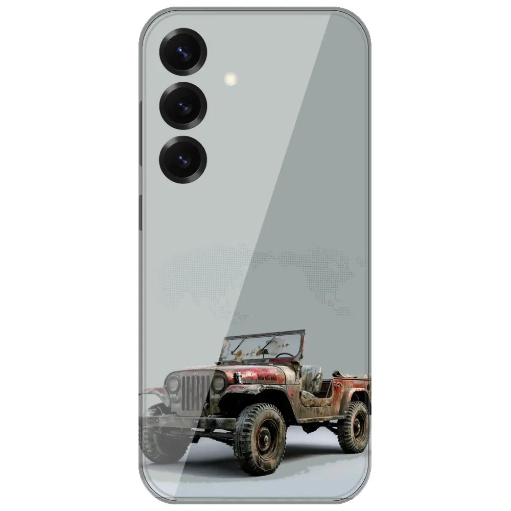 Rusty Vintage Jeep - Printed Silicone Case for Samsung Galaxy S25 FE