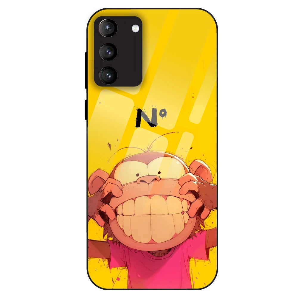 Grinning Monkey - Glass Case For Samsung Galaxy S21 Plus