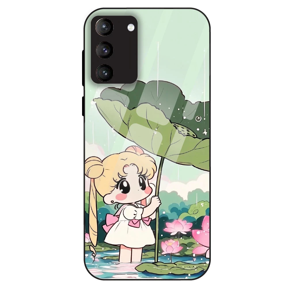 Lotus Girl Aesthetic - Glass Case For Samsung Galaxy S21 Plus