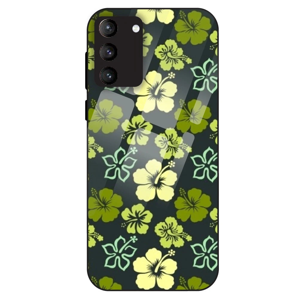 Green Hibiscus - Glass Case For Samsung Galaxy S21 Plus