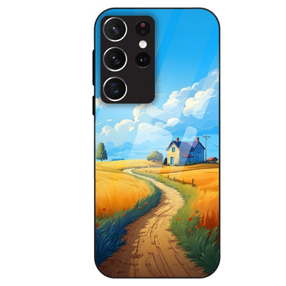 Sunny Countryside - Glass Case For Samsung Galaxy S21 Ultra