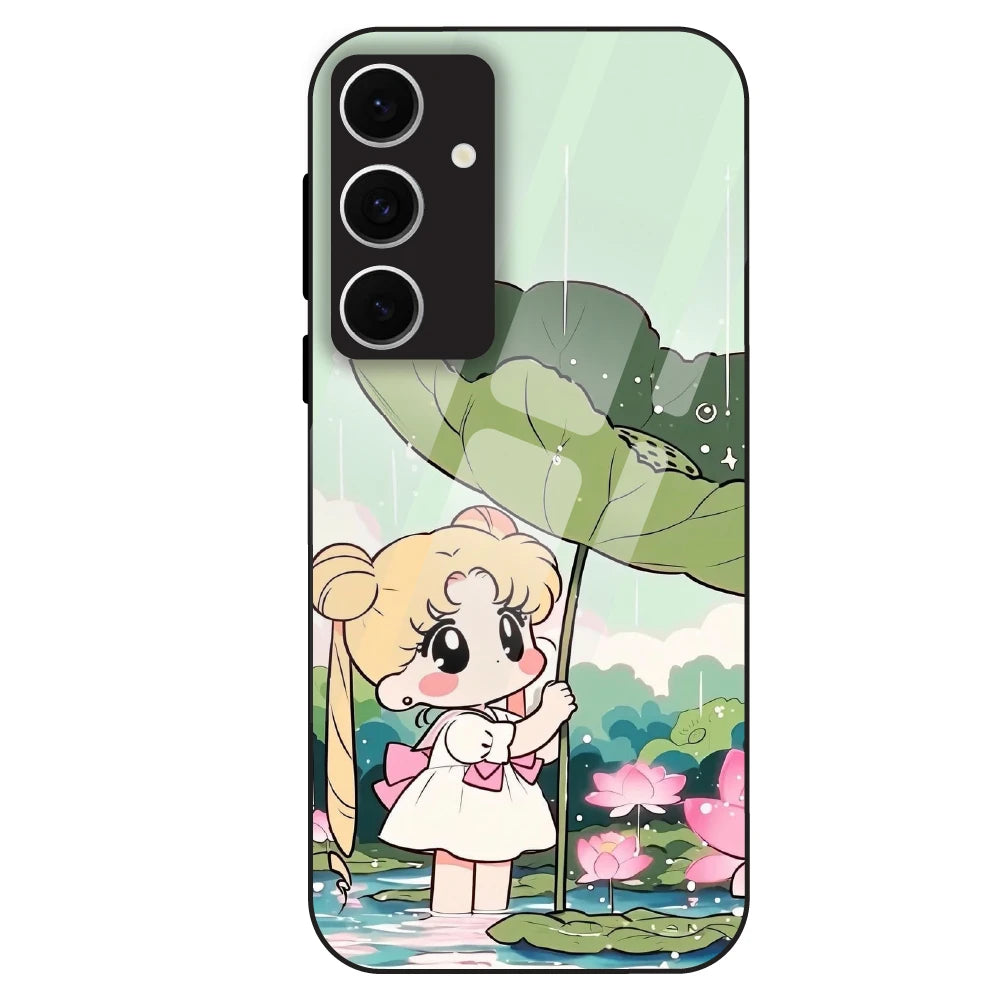 Lotus Girl Aesthetic - Glass Case For Samsung Galaxy S24 FE