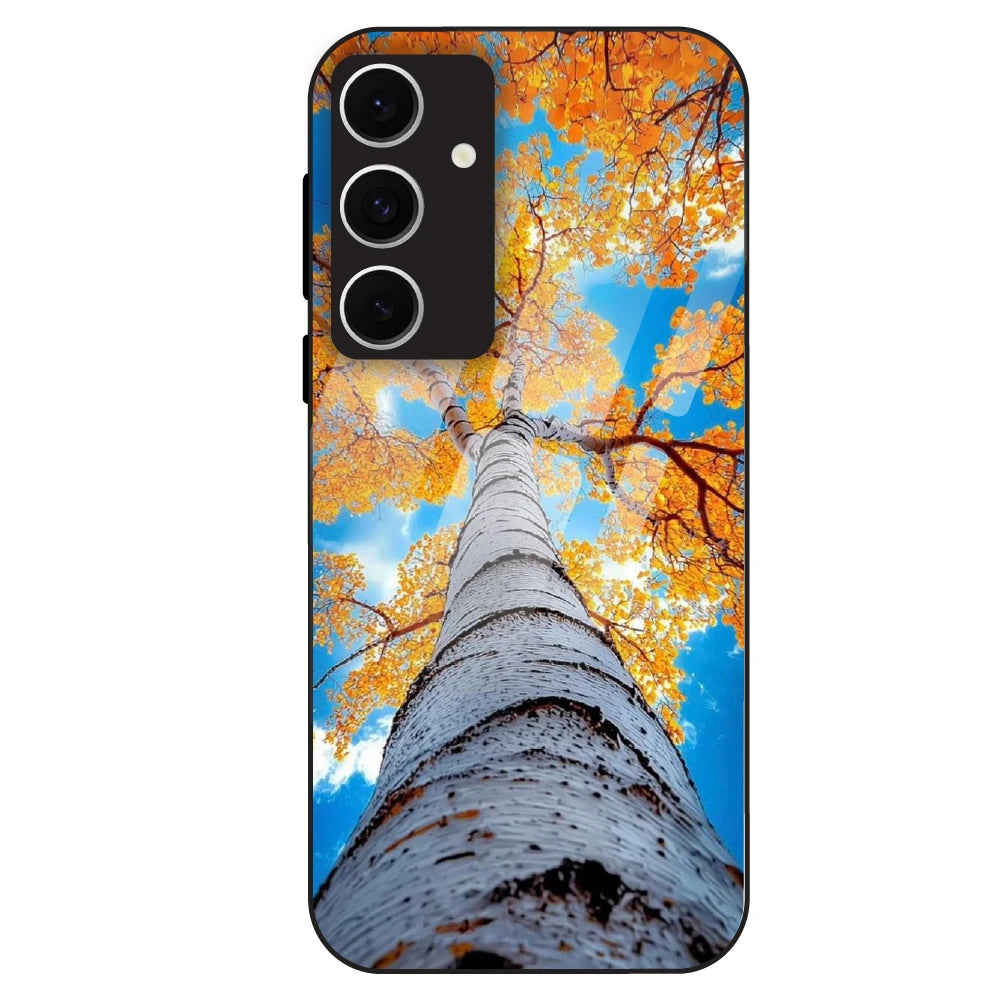 Autumn Tree Sky View - Glass Case For Samsung Galaxy S24 FE