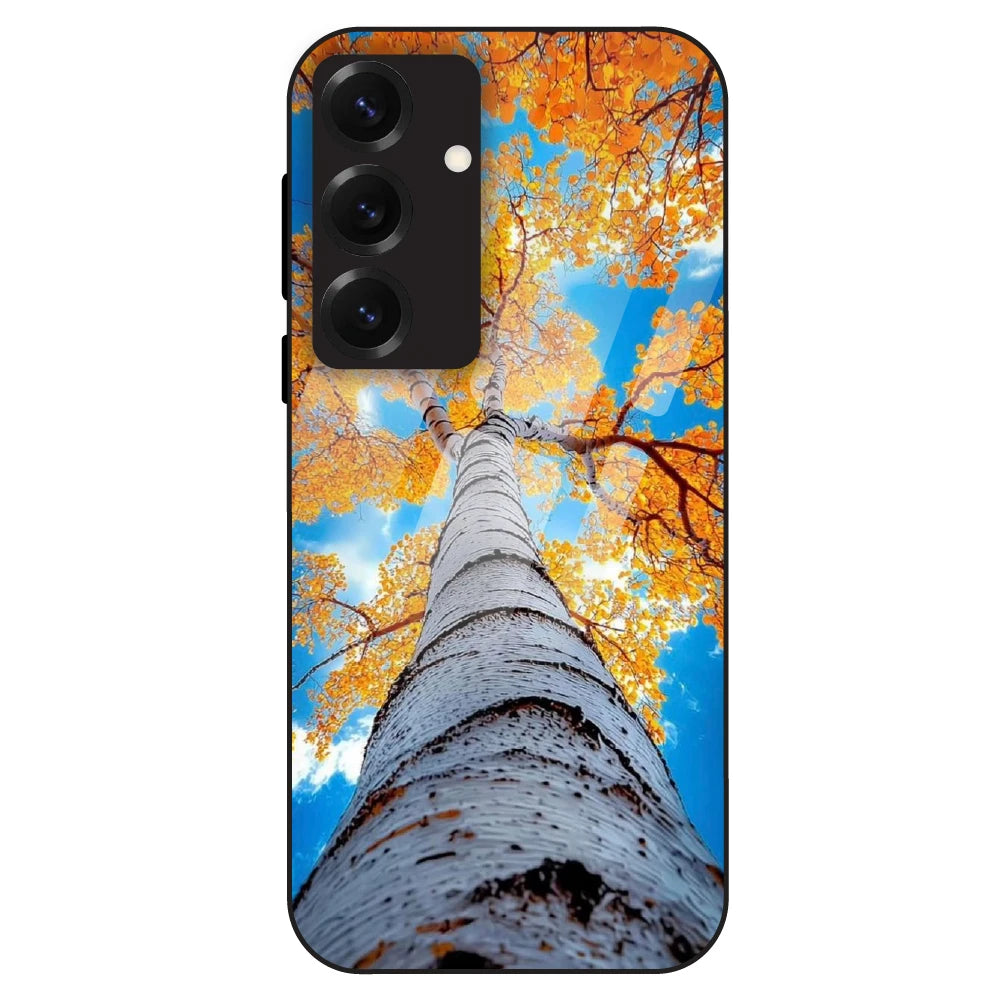 Autumn Tree Sky View - Glass Case For Samsung Galaxy S25