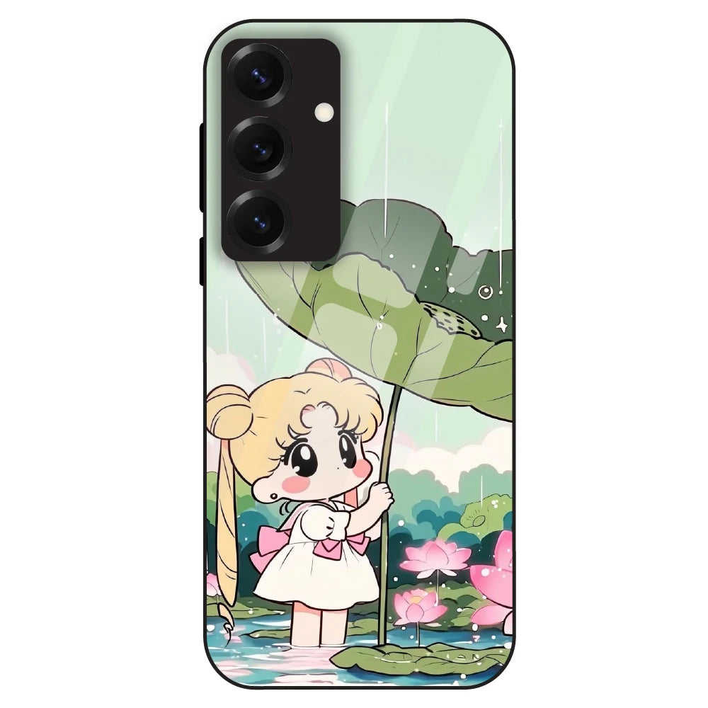 Lotus Girl Aesthetic - Glass Case For Samsung Galaxy S25