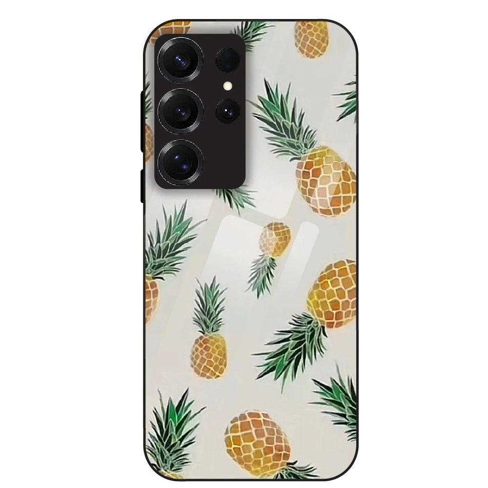 Pineapple Pattern - Glass Case For Samsung Galaxy S25 Ultra