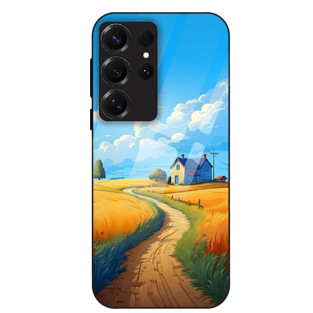 Sunny Countryside - Glass Case For Samsung Galaxy S25 Ultra