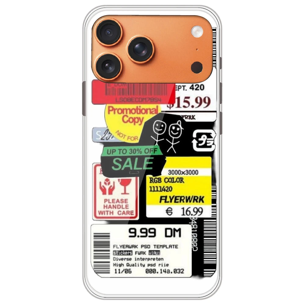 Sales - Clear Printed Silicone Case for Apple iPhone 17 Pro Max