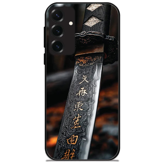 Samurai Katana Blade - Glossy Metal Silicone Case for Samsung Galaxy S25 Plus