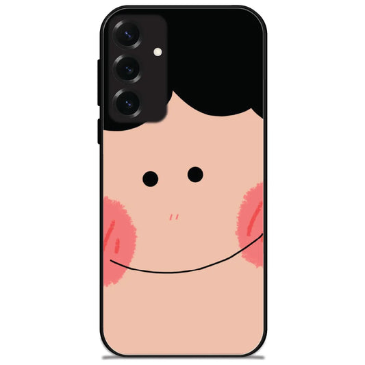 Shy Blush Face - Glossy Metal Silicone Case for Samsung Galaxy S25 Plus
