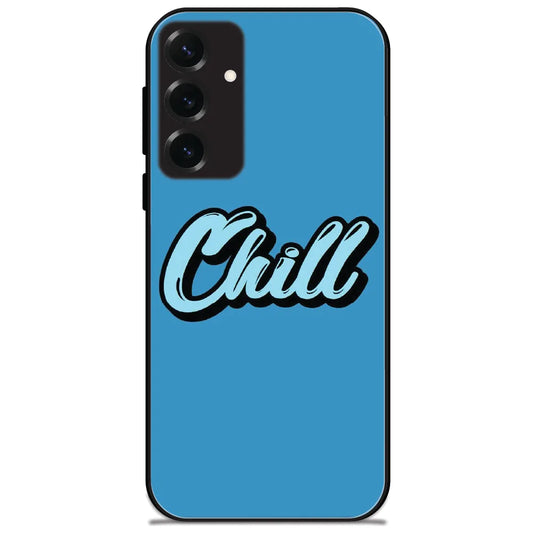Sky Blue Chill - Glossy Metal Silicone Case for Samsung Galaxy S25 Plus