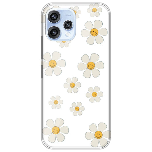 Smile Flowers - Clear Printed Silicone Case for Oppo Reno 15