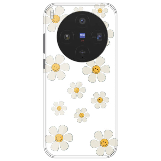 Smile Flowers - Clear Printed Silicone Case for Vivo X300