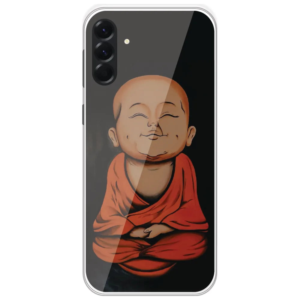 Smiling Little Monk - Printed Silicone Case for Samsung Galaxy A56