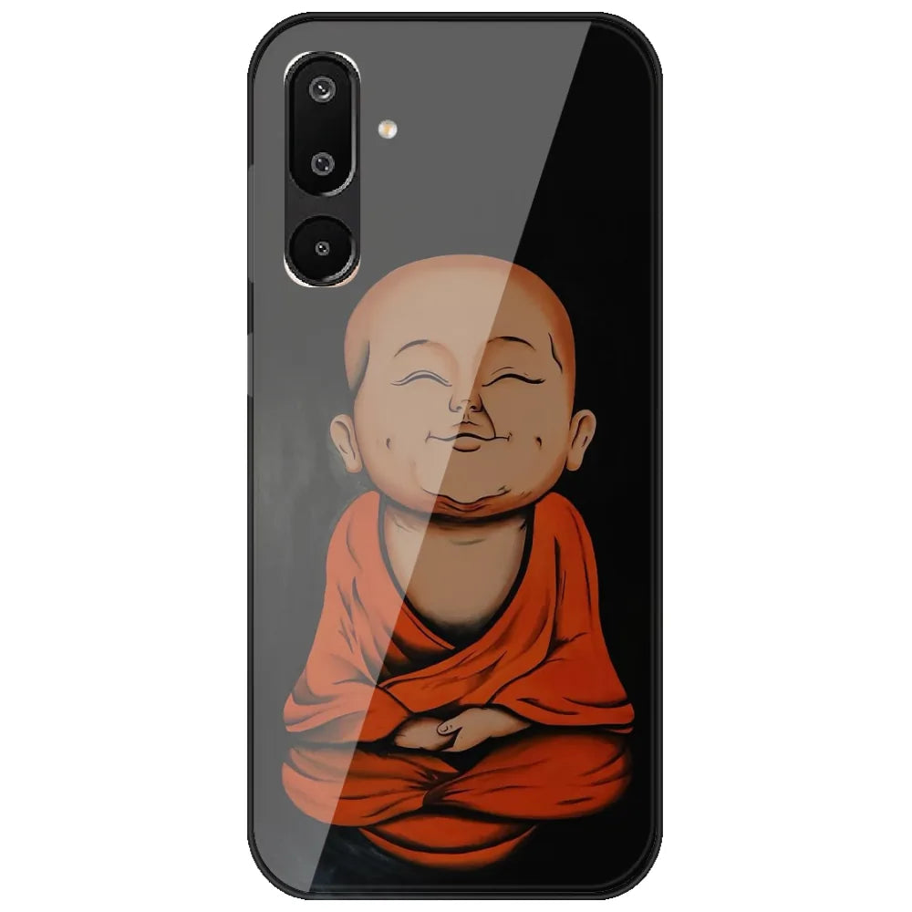 Smiling Little Monk - Printed Silicone Case for Samsung Galaxy M16