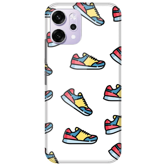 Sneakers - Clear Printed Silicone Case for Oppo Reno 14 Pro