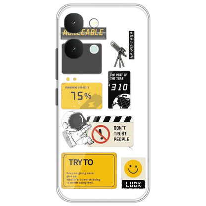 Space - Clear Printed Silicone Case for iQOO Z11x