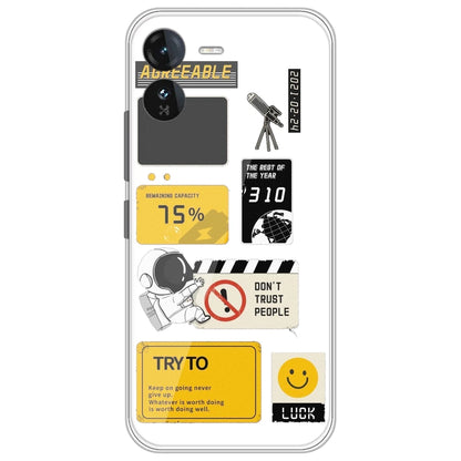 Space - Clear Printed Silicone Case for iQOO Z9