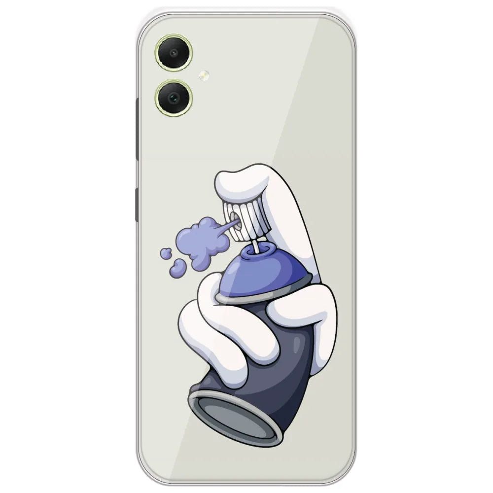 Spray Can Hand - Printed Silicone Case for Samsung Galaxy A05
