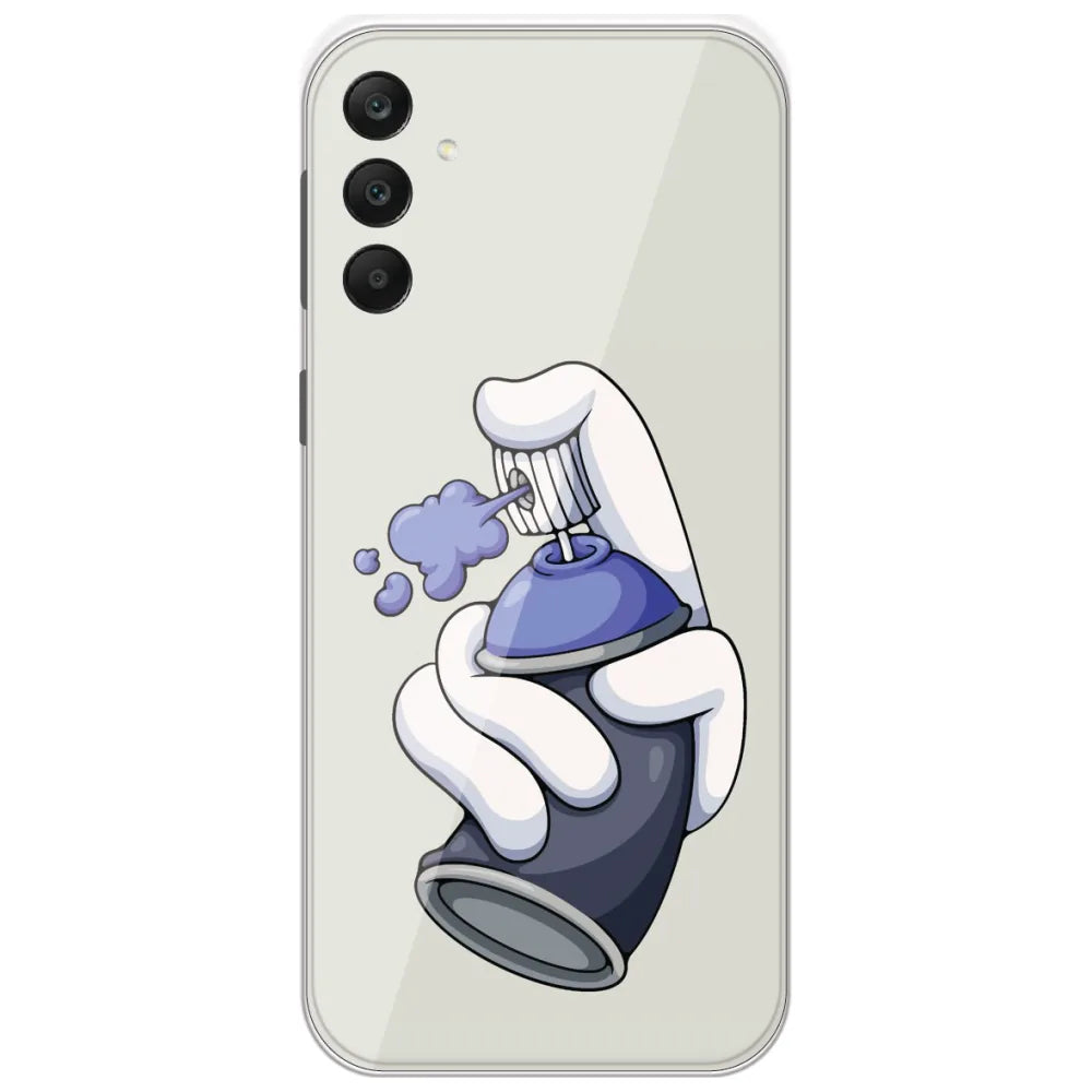 Spray Can Hand - Printed Silicone Case for Samsung Galaxy A25