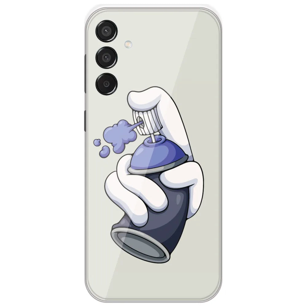 Spray Can Hand - Printed Silicone Case for Samsung Galaxy M15