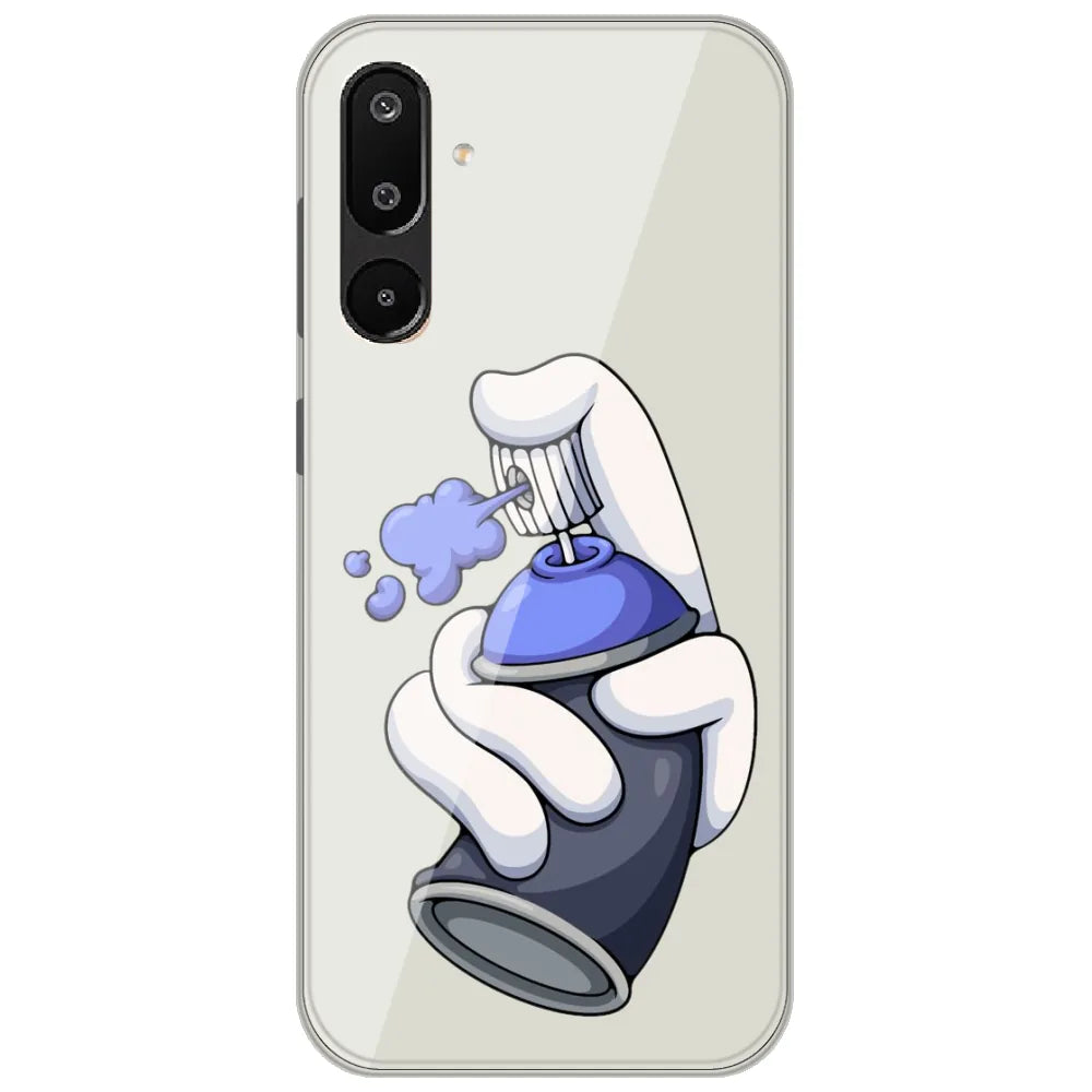 Spray Can Hand - Printed Silicone Case for Samsung Galaxy M16