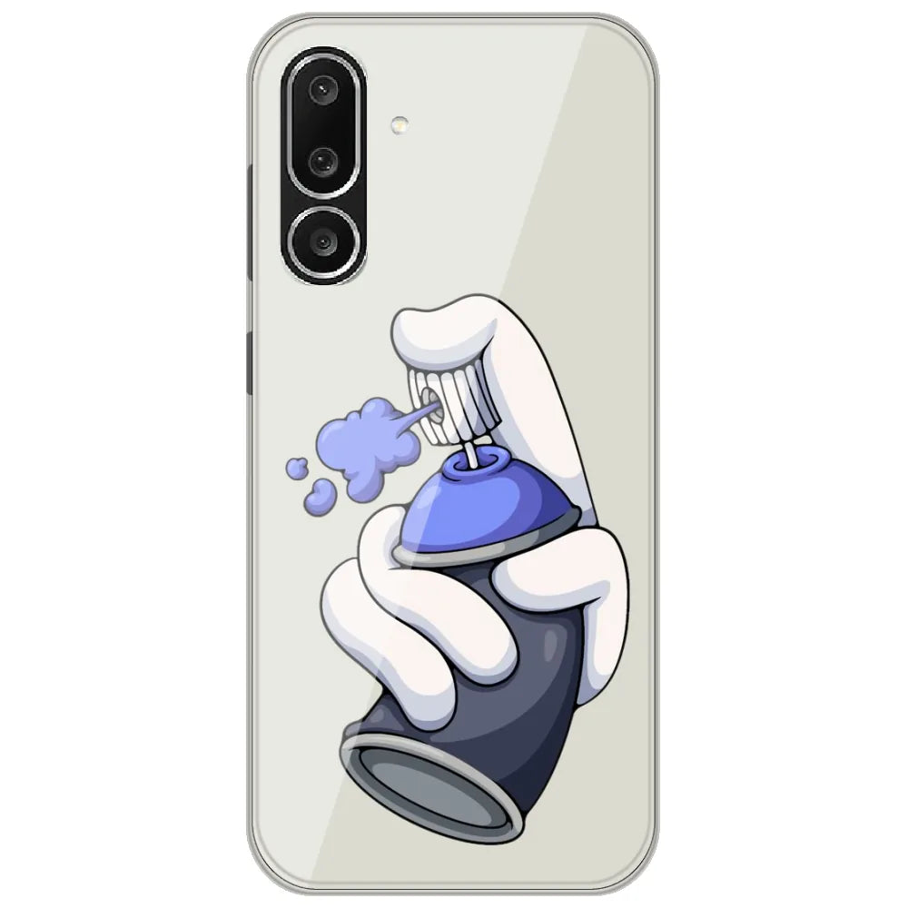 Spray Can Hand - Printed Silicone Case for Samsung Galaxy M36