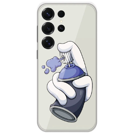 Spray Can Hand - Printed Silicone Case for Samsung Galaxy S25 Ultra