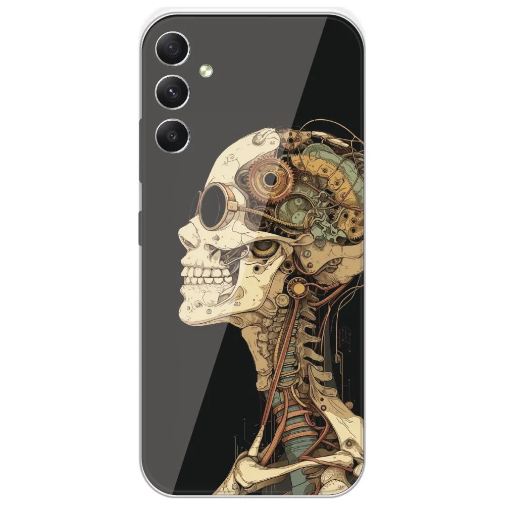 Steampunk Skull - Printed Silicone Case for Samsung Galaxy A34