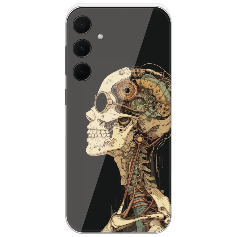 Steampunk Skull - Printed Silicone Case for Samsung Galaxy A35
