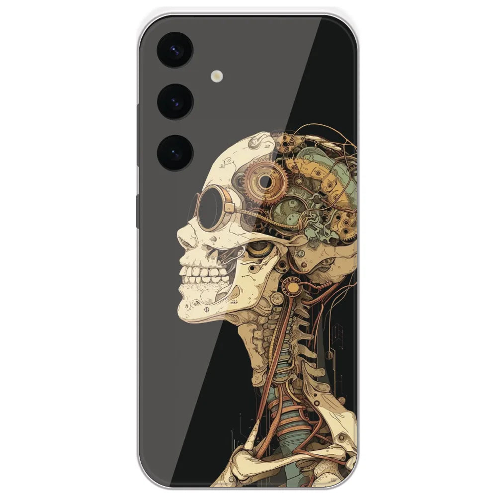 Steampunk Skull - Printed Silicone Case for Samsung Galaxy S24 Plus