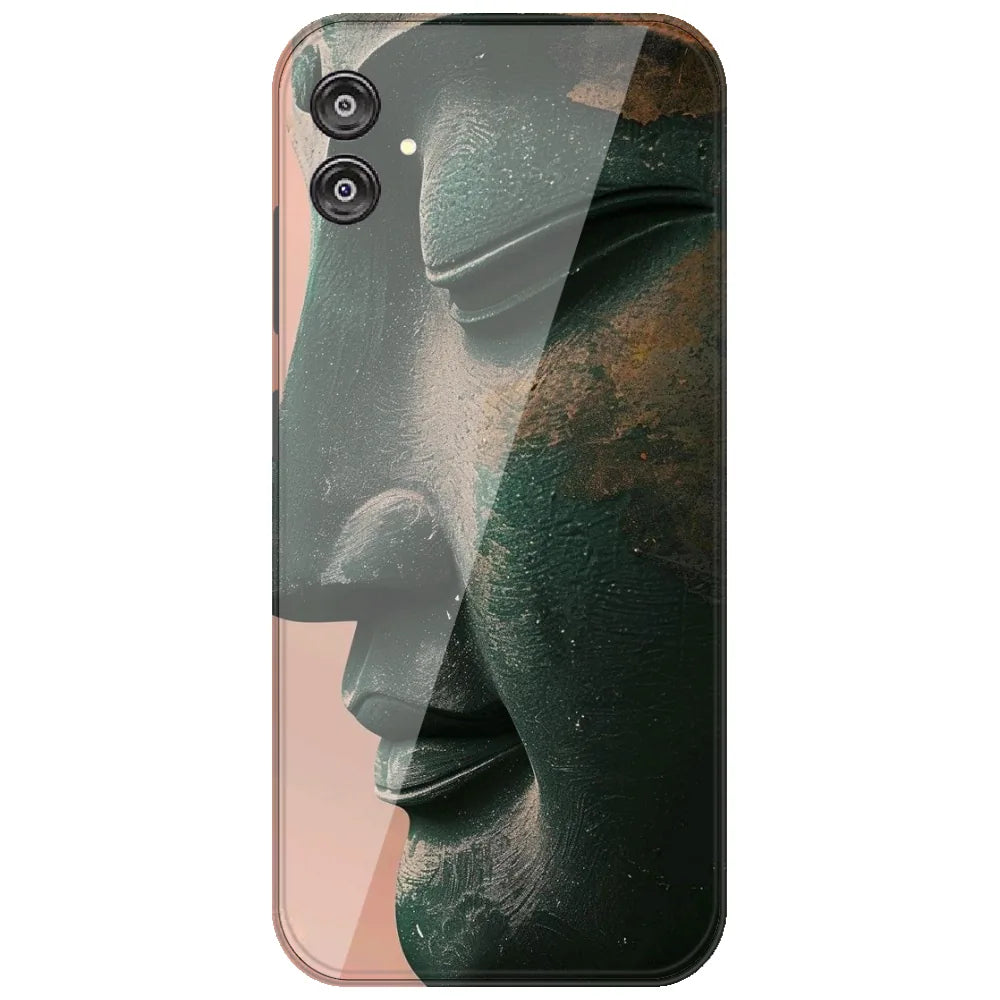 Stone Buddha Face - Printed Silicone Case for Samsung Galaxy F04