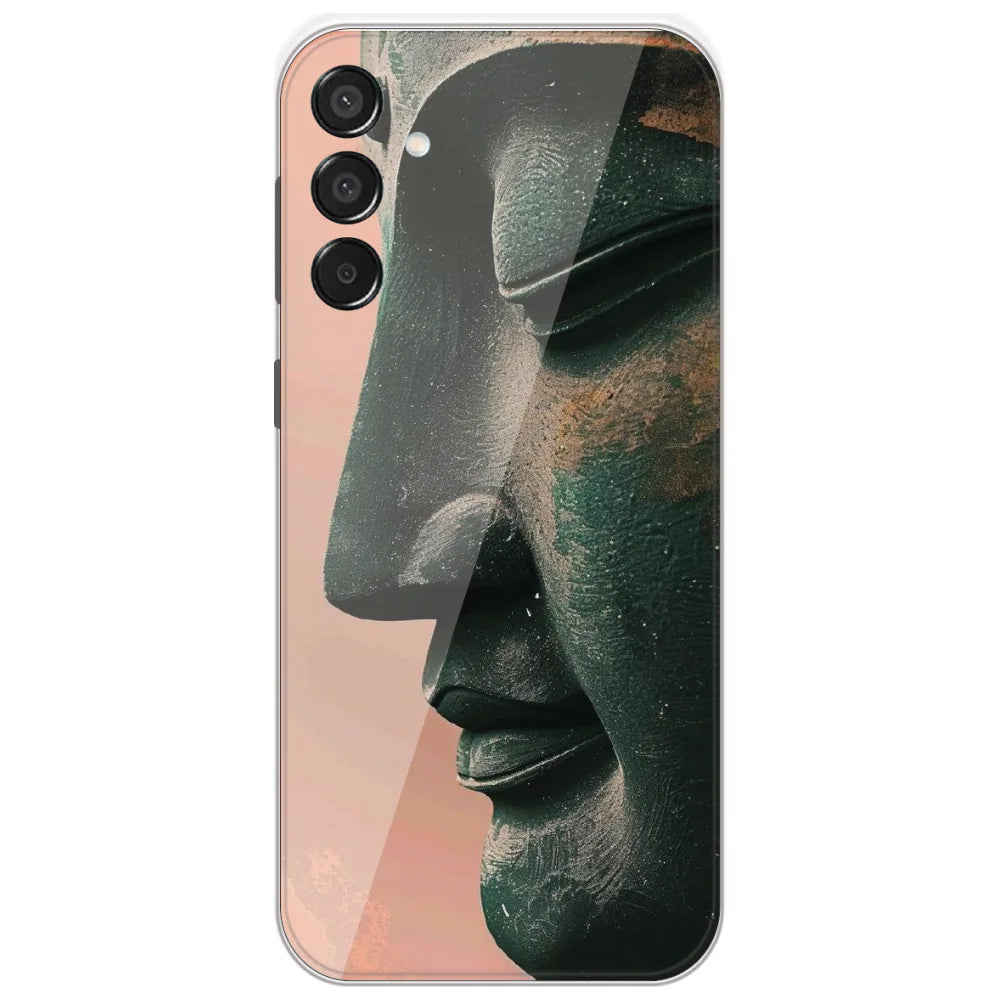 Stone Buddha Face - Printed Silicone Case for Samsung Galaxy M15