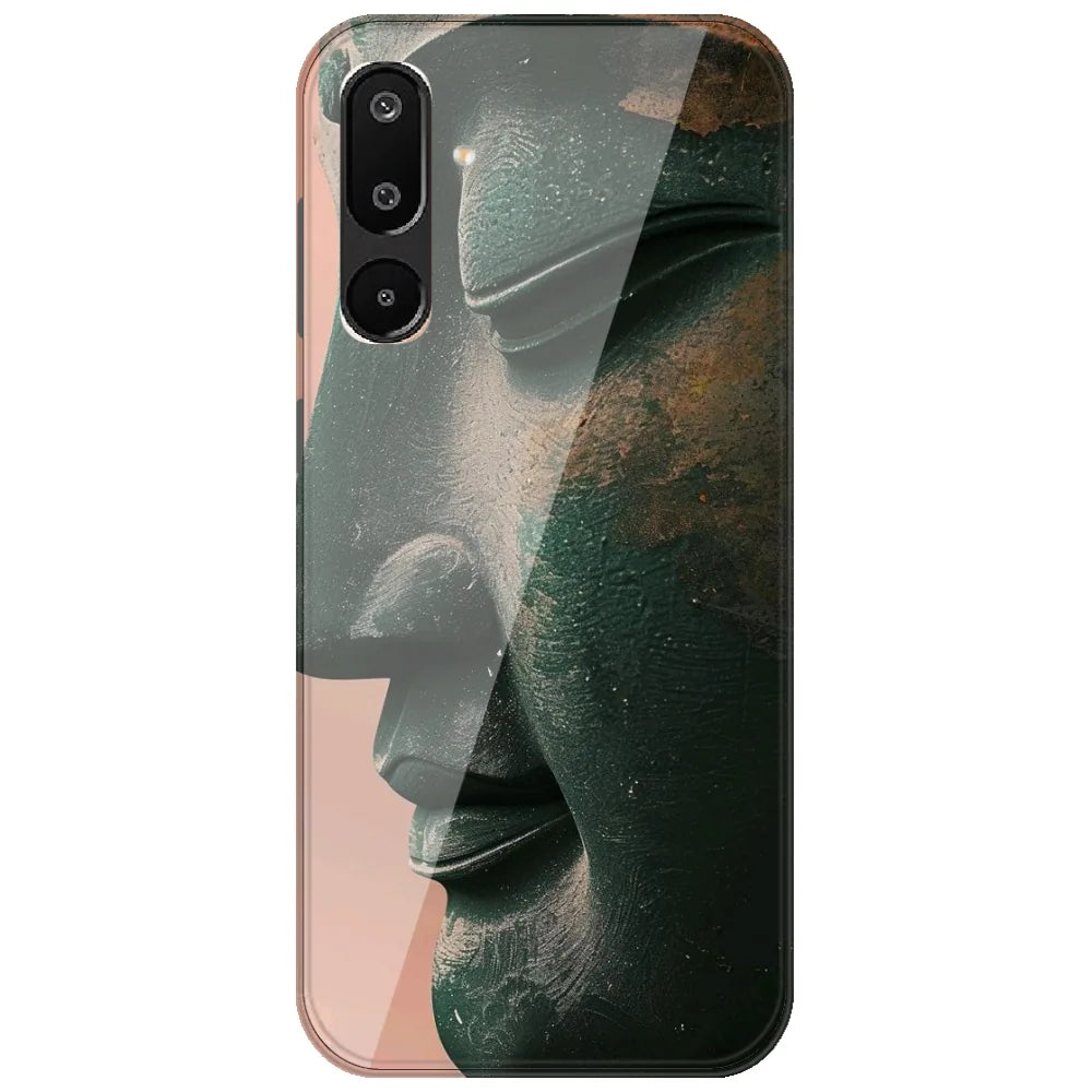 Stone Buddha Face - Printed Silicone Case for Samsung Galaxy M16