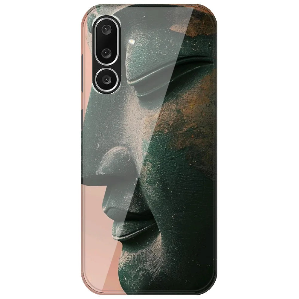 Stone Buddha Face - Printed Silicone Case for Samsung Galaxy M36