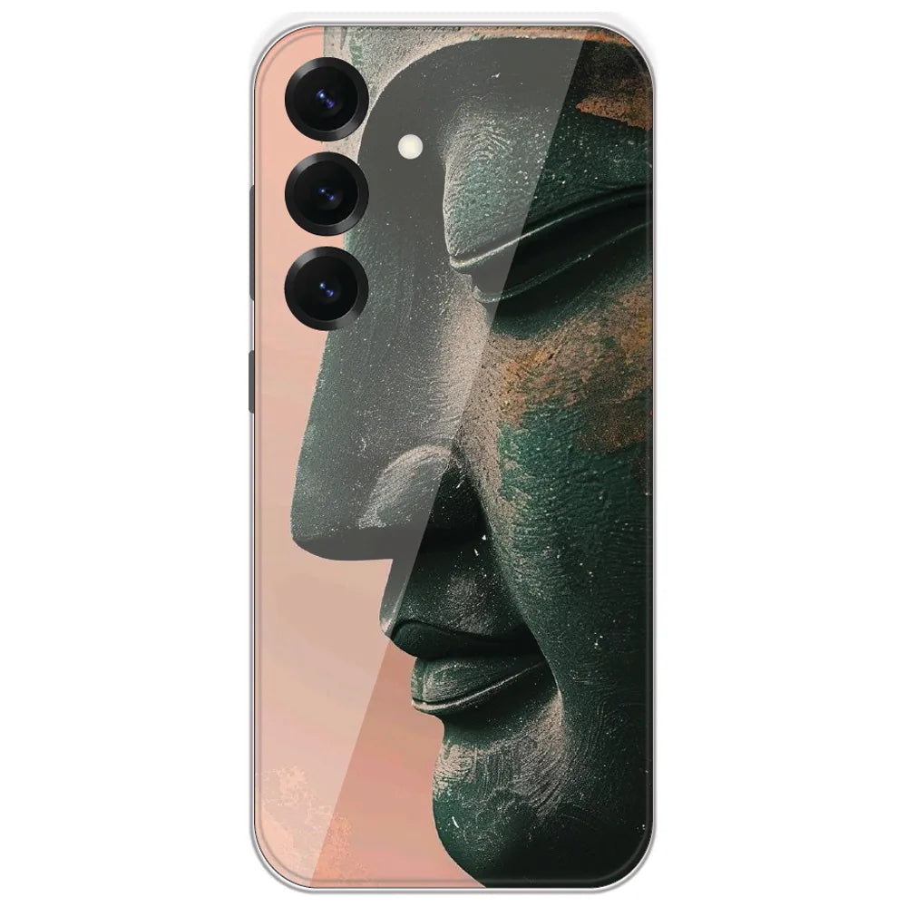 Stone Buddha Face - Printed Silicone Case for Samsung Galaxy S25